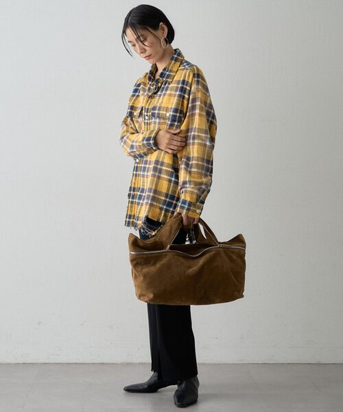 Whim Gazette(ウィムガゼット)の「【LITKOVSKA】別注ZIP BAG(ハンドバッグ・レディース・キャメル・FREE)」の4枚目の写真