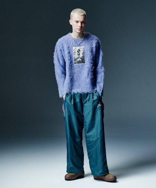 glamb(グラム)の「Baggy Nylon Track Pants / バギーナイロントラックパンツ(その他パンツ・メンズ・ブラック/ブルー・M/L/S)」の13枚目の写真