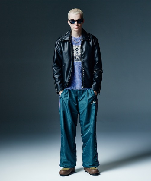 glamb(グラム)の「Baggy Nylon Track Pants / バギーナイロントラックパンツ(その他パンツ・メンズ・ブラック/ブルー・M/L/S)」の14枚目の写真
