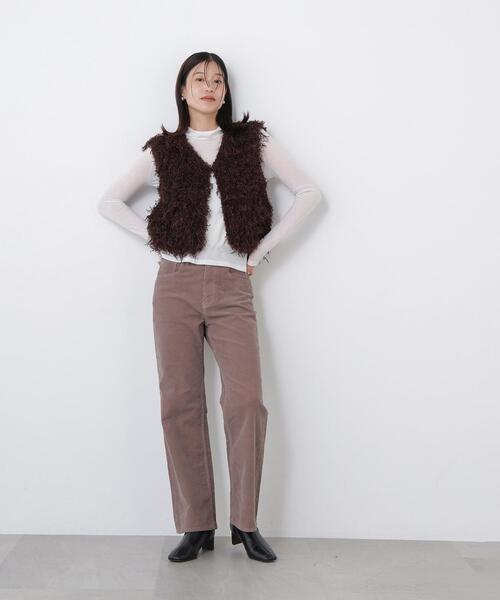 N.(N. Natural Beauty Basic)(エヌエヌナチュラルビューティーベーシック)の「<Healthy DENIM>コーデュロイ SETUP パンツ(その他パンツ・レディース・ブラウン/ピンク・SMALL/MEDIUM)」の3枚目の写真
