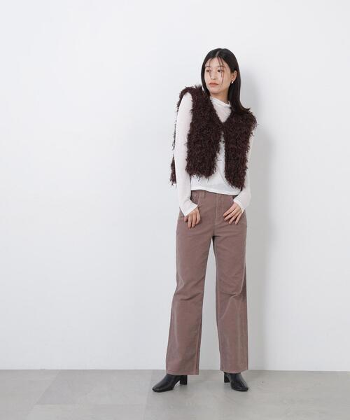 N.(N. Natural Beauty Basic)(エヌエヌナチュラルビューティーベーシック)の「<Healthy DENIM>コーデュロイ SETUP パンツ(その他パンツ・レディース・ブラウン/ピンク・SMALL/MEDIUM)」の6枚目の写真