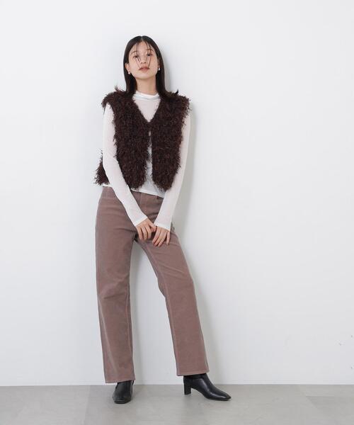 N.(N. Natural Beauty Basic)(エヌエヌナチュラルビューティーベーシック)の「<Healthy DENIM>コーデュロイ SETUP パンツ(その他パンツ・レディース・ブラウン/ピンク・SMALL/MEDIUM)」の7枚目の写真