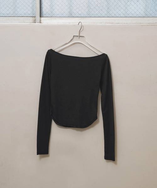 TODAYFUL(トゥデイフル)の「【TODAYFUL/トゥデイフル】Soft Fraise Tops/ソフトフレーズトップス(Tシャツ/カットソー・レディース・チャコールグレー/ライトグレー/アイボリー・FREE)」の5枚目の写真