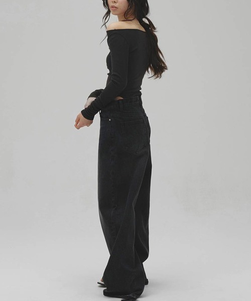 TODAYFUL(トゥデイフル)の「【TODAYFUL/トゥデイフル】Soft Fraise Tops/ソフトフレーズトップス(Tシャツ/カットソー・レディース・チャコールグレー/ライトグレー/アイボリー・FREE)」の6枚目の写真