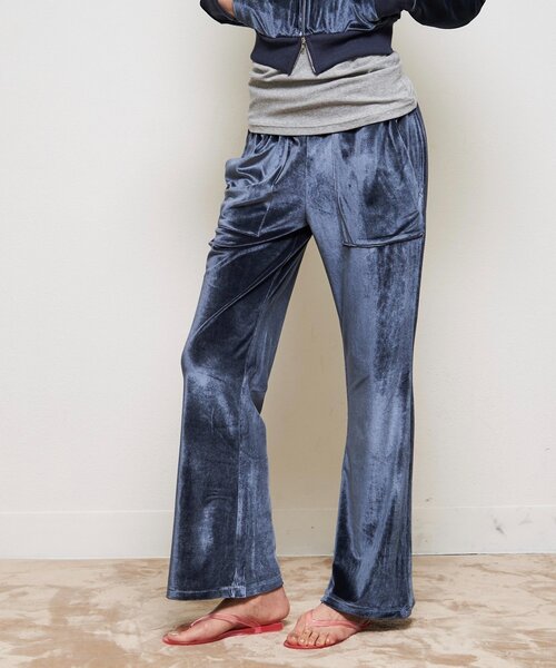 WHO'S WHO gallery(フーズフーギャラリー)の「【26AW LOOK掲載品番】ベロアインクドパンツ(その他パンツ・レディース・ブラウン/ブルー/ピンク・FREE)」の11枚目の写真