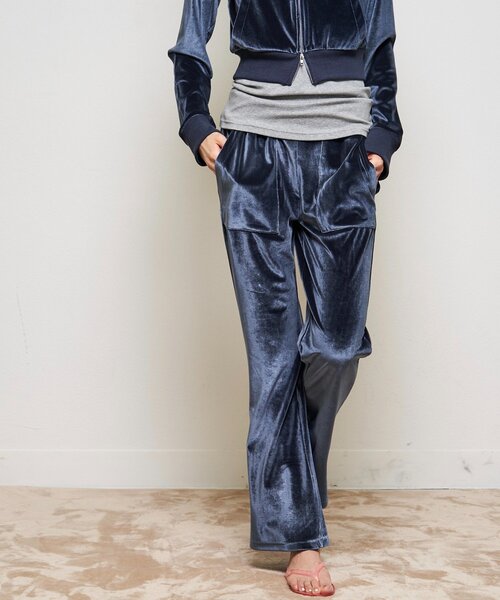 WHO'S WHO gallery(フーズフーギャラリー)の「【26AW LOOK掲載品番】ベロアインクドパンツ(その他パンツ・レディース・ブラウン/ブルー/ピンク・FREE)」の12枚目の写真
