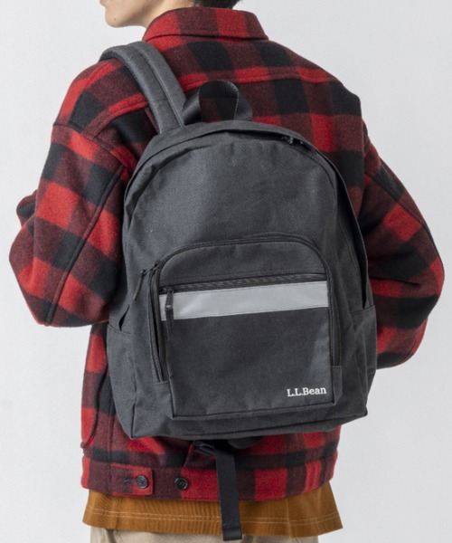 L.L.Bean(エルエルビーン)の「ビニロン/コットン・デイ・パック(バックパック/リュック・レディース・ブラック/カーキブラウン・ONE SIZE)」の1枚目の写真