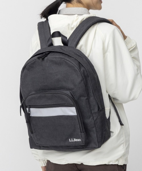 L.L.Bean(エルエルビーン)の「ビニロン/コットン・デイ・パック(バックパック/リュック・レディース・ブラック/カーキブラウン・ONE SIZE)」の3枚目の写真