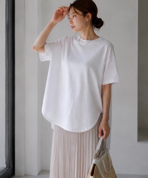 Dolce Fiora（ドルチェフィオラ）の「コットンサイドスリットTシャツ（Tシャツ/カットソー・レディース・ホワイト・フリー）」の2枚目の写真