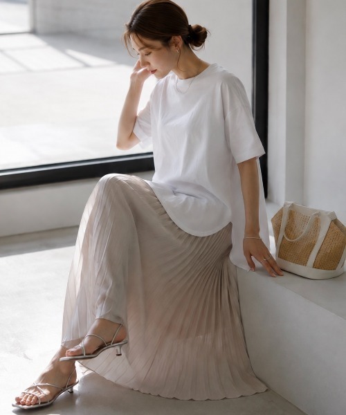 Dolce Fiora（ドルチェフィオラ）の「コットンサイドスリットTシャツ（Tシャツ/カットソー・レディース・ホワイト・フリー）」の3枚目の写真