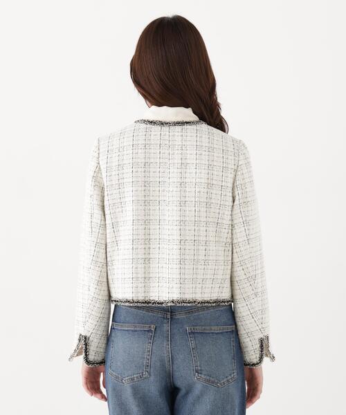 PROPORTION BODY DRESSING（プロポーションボディドレッシング）の「ノーカラーツイードジャケット / 1216255904（ノーカラージャケット・レディース・ブラック/ホワイト系その他・MEDIUM/SMALL）」の17枚目の写真