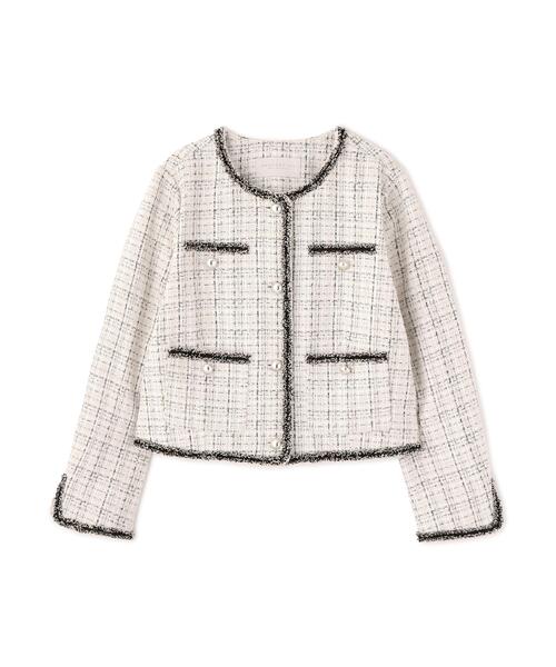 PROPORTION BODY DRESSING(プロポーションボディドレッシング)の「ノーカラーツイードジャケット / 1216255904(ノーカラージャケット・レディース・ブラック/ホワイト系その他・MEDIUM/SMALL)」の12枚目の写真