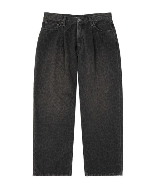 HUF（ハフ）の「LEOPARD WIDE DENIM PANT（デニムパンツ・メンズ・ブラック/ブラウン・34/32/30/28）」の4枚目の写真