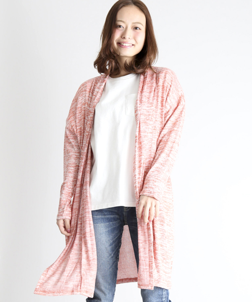 Denime（ドゥニーム）の「ニットソーフードカーディガン（カーディガン/ボレロ・レディース・グレー/アイボリー/ネイビー/オレンジ・FREE）」の4枚目の写真