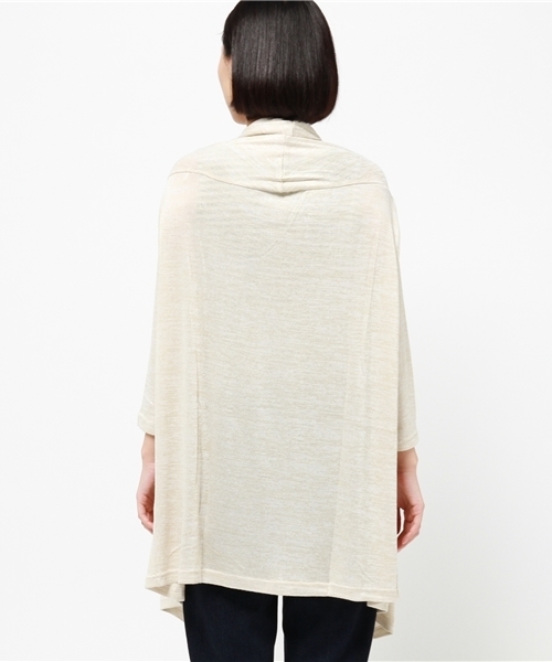 Denime（ドゥニーム）の「ニットソーフードカーディガン（カーディガン/ボレロ・レディース・グレー/アイボリー/ネイビー/オレンジ・FREE）」の7枚目の写真