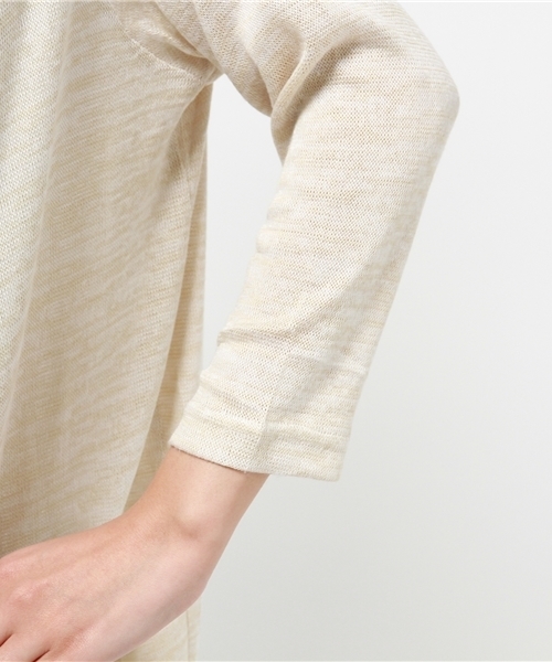 Denime（ドゥニーム）の「ニットソーフードカーディガン（カーディガン/ボレロ・レディース・グレー/アイボリー/ネイビー/オレンジ・FREE）」の9枚目の写真