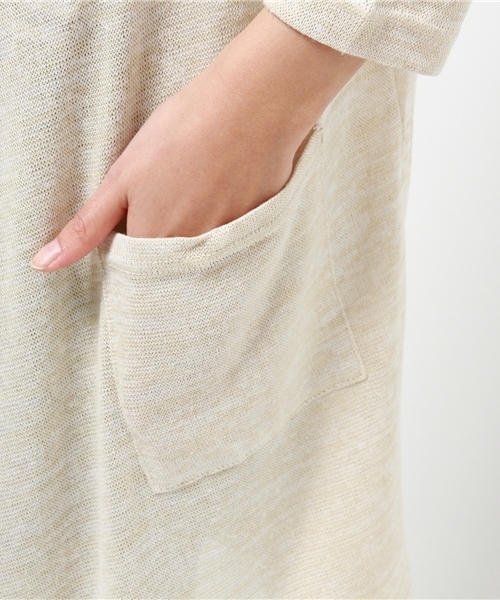 Denime（ドゥニーム）の「ニットソーフードカーディガン（カーディガン/ボレロ・レディース・グレー/アイボリー/ネイビー/オレンジ・FREE）」の10枚目の写真