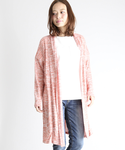 Denime（ドゥニーム）の「ニットソーフードカーディガン（カーディガン/ボレロ・レディース・グレー/アイボリー/ネイビー/オレンジ・FREE）」の17枚目の写真