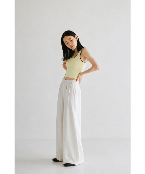 marjour（マージュール）の「WIDE GATHER EASY PANTS（その他パンツ・レディース・ブラック/ホワイト・M）」の14枚目の写真
