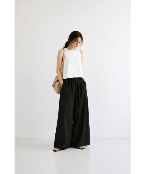 marjour（マージュール）の「WIDE GATHER EASY PANTS（その他パンツ・レディース・ブラック/ホワイト・M）」の20枚目の写真
