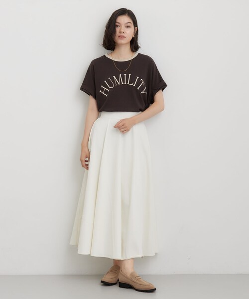 THE SHOP TK (ザ ショップ ティーケー )の「リンガーロゴTシャツ(Tシャツ/カットソー・レディース・アイボリー/ダークブラウン・99)」の9枚目の写真