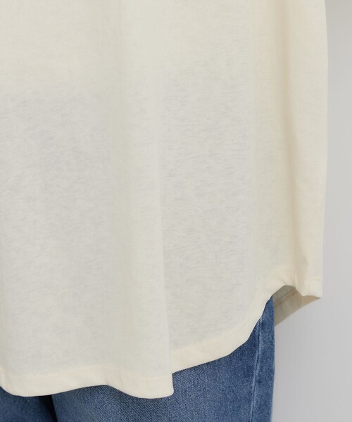 THE SHOP TK (ザ ショップ ティーケー )の「リンガーロゴTシャツ(Tシャツ/カットソー・レディース・アイボリー/ダークブラウン・99)」の16枚目の写真