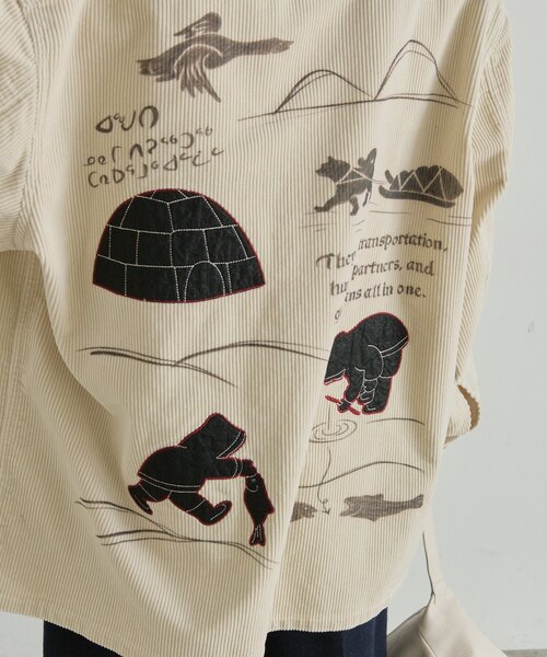 ear PAPILLONNER(イアパピヨネ)の「Kendai×SUM1 STYLE別注コーデュロイジャケット【SUM1 STYLE】(ブルゾン・レディース・ホワイト・FREE)」の8枚目の写真