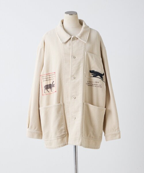ear PAPILLONNER(イアパピヨネ)の「Kendai×SUM1 STYLE別注コーデュロイジャケット【SUM1 STYLE】(ブルゾン・レディース・ホワイト・FREE)」の15枚目の写真