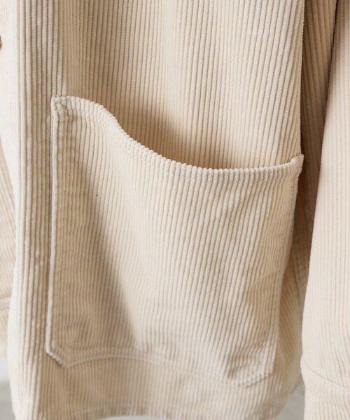 ear PAPILLONNER(イアパピヨネ)の「Kendai×SUM1 STYLE別注コーデュロイジャケット【SUM1 STYLE】(ブルゾン・レディース・ホワイト・FREE)」の19枚目の写真