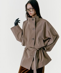 UNUS / Stand Collar Short Trench Coat