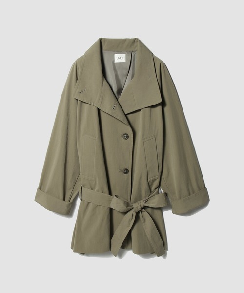 UNUS(ユナス)の「UNUS / Stand Collar Short Trench Coat(トレンチコート・レディース・ベージュ・38/36)」の4枚目の写真