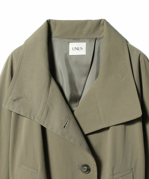 UNUS(ユナス)の「UNUS / Stand Collar Short Trench Coat(トレンチコート・レディース・ベージュ・38/36)」の7枚目の写真