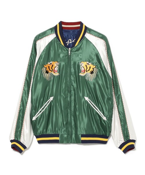 BEAMS(ビームス)の「テーラー東洋 / Early 1950s Style Acetate Souvenir Jacket(ブルゾン・メンズ・グリーン/ブラック・X-LARGE/LARGE/SMALL/XX-LARGE/MEDIUM)」の1枚目の写真