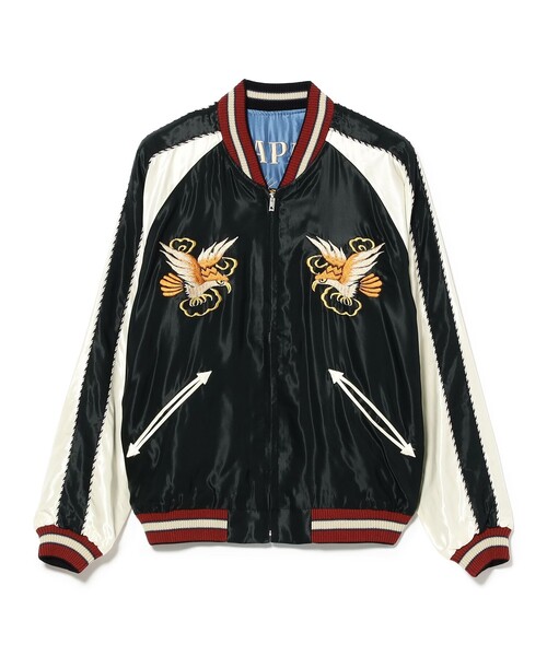BEAMS(ビームス)の「テーラー東洋 / Early 1950s Style Acetate Souvenir Jacket(ブルゾン・メンズ・グリーン/ブラック・X-LARGE/LARGE/SMALL/XX-LARGE/MEDIUM)」の2枚目の写真