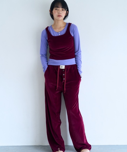 common gull products.(コモンガルプロダクツ)の「薄暮のベロアタンク(タンクトップ・レディース・ネイビー/マスタード/ボルドー・SMALL/LARGE/MEDIUM)」の19枚目の写真