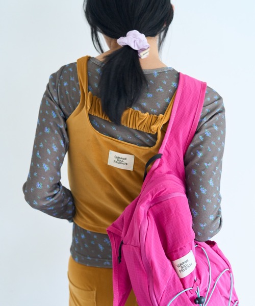 common gull products.(コモンガルプロダクツ)の「薄暮のベロアタンク(タンクトップ・レディース・ネイビー/マスタード/ボルドー・SMALL/LARGE/MEDIUM)」の4枚目の写真
