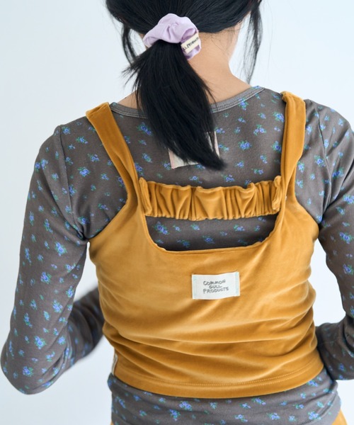 common gull products.(コモンガルプロダクツ)の「薄暮のベロアタンク(タンクトップ・レディース・ネイビー/マスタード/ボルドー・SMALL/LARGE/MEDIUM)」の5枚目の写真