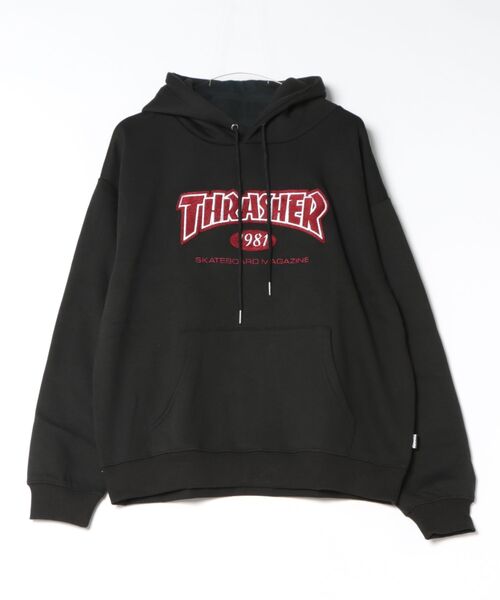 THRASHER（スラッシャー）の「Sagara Embroidery HOODIE SWEAT PARKA/THRASHER スラッシャー スウェットパーカー フーディー ストリート スケーターメンズ レディース（パーカー・メンズ・アッシュグレー/ブラック・MEDIUM/LARGE/X-LARGE）」の2枚目の写真