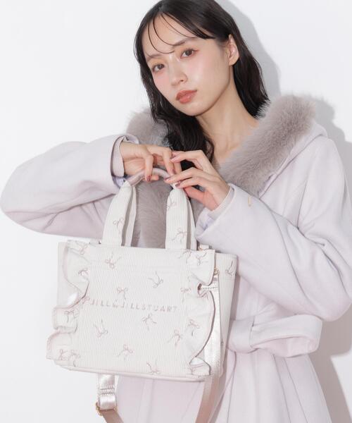 JILL by JILL STUART(ジルバイジルスチュアート)の「リボン刺繍フリルトートバッグ(トートバッグ・レディース・ブルー/ピンク・FREE)」の5枚目の写真