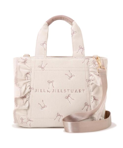 JILL by JILL STUART(ジルバイジルスチュアート)の「リボン刺繍フリルトートバッグ(トートバッグ・レディース・ブルー/ピンク・FREE)」の8枚目の写真