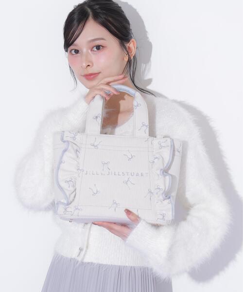 JILL by JILL STUART(ジルバイジルスチュアート)の「リボン刺繍フリルトートバッグ(トートバッグ・レディース・ブルー/ピンク・FREE)」の9枚目の写真
