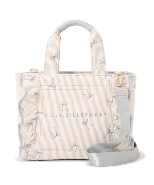 JILL by JILL STUART(ジルバイジルスチュアート)の「リボン刺繍フリルトートバッグ(トートバッグ・レディース・ブルー/ピンク・FREE)」の12枚目の写真