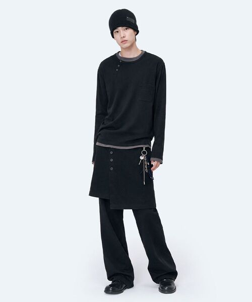 MISEKISEOUL MEN（ミセキソウルメンズ）の「Side pleats multi panel pants BLACK（その他パンツ・メンズ・その他・1/2/3）」の4枚目の写真