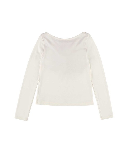 OUR WACOAL(アワワコール)の「カップ付きボートネックトップス(Tシャツ/カットソー・レディース・ブラウン/アイボリー/ブラック/グレー・L/M)」の8枚目の写真