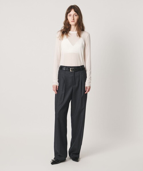 AEWEN MATOPH(イウエン マトフ)の「<AEWEN MATOPH>シアー クルーネック カットソー(Tシャツ/カットソー・レディース・ブラック/ライラック/オフホワイト・FREE)」の8枚目の写真
