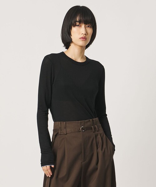 AEWEN MATOPH(イウエン マトフ)の「<AEWEN MATOPH>シアー クルーネック カットソー(Tシャツ/カットソー・レディース・ブラック/ライラック/オフホワイト・FREE)」の9枚目の写真