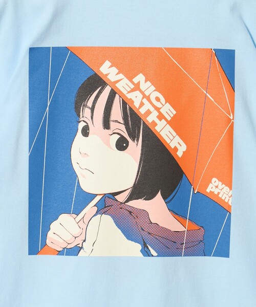 NICE WEATHER(ナイスウェザー)の「【別注】<over print × なえなの>プリント Tシャツ/COTOH(Tシャツ/カットソー・レディース・ブラック/ライトブルー/ホワイト・L/M/S)」の18枚目の写真