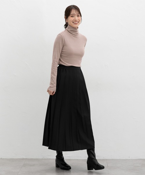 Honeys(ハニーズ)の「フライスボーダータートル(Tシャツ/カットソー・レディース・ブラック系その他2/レッド系その他2/ネイビー系1/パープル系その他2/ブラウン系その他2・LL/L/S/M)」の14枚目の写真