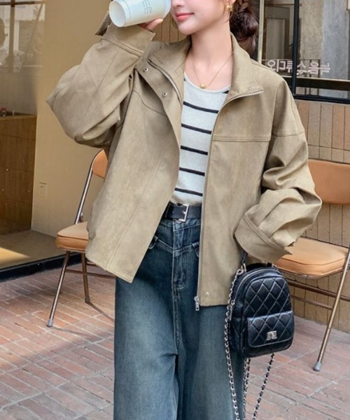 FAVORITO(ファヴォリート)の「ショート長袖ジャケット(その他アウター・レディース・モカ・F)」の6枚目の写真