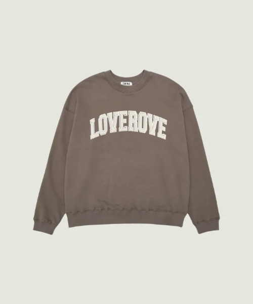 GRVRGROVE(グローブ)の「LOVEROVE SWEATSHIRT(スウェット・レディース・グレー/ブラウン/ブラック/チャコール・フリー)」の4枚目の写真